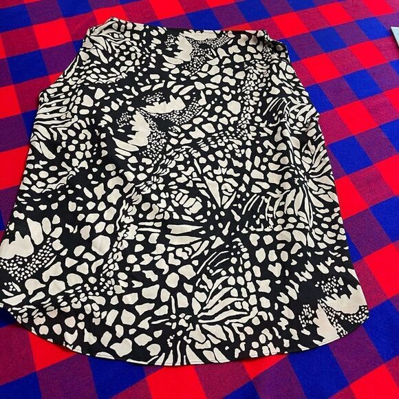 Black Label By Chico’s Silk Black Beige Tank Top Blouse Size Large - Picture 4 of 7